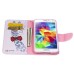 Fashion Colorful Drawing Printed Elegant Giraffe PU Leather Flip Wallet Stand Case With Card Slots For Samsung Galaxy S5 G900