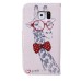 Fashion Colorful Drawing Printed Elegant Giraffe PU Leather Flip Wallet Stand Case With Card Slots For Samsung Galaxy S6 Edge