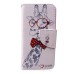 Fashion Colorful Drawing Printed Elegant Giraffe PU Leather Flip Wallet Stand Case With Card Slots For iPhone 5c