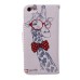 Fashion Colorful Drawing Printed Elegant Giraffe PU Leather Flip Wallet Stand Case With Card Slots For iPhone 5c