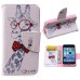 Fashion Colorful Drawing Printed Elegant Giraffe PU Leather Flip Wallet Stand Case With Card Slots For iPhone 5c