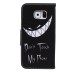 Fashion Colorful Drawing Printed Evil Smile Do Not Touch My Phone PU Leather Flip Wallet Stand Case With Card Slots For Samsung Galaxy S6 Edge