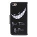 Fashion Colorful Drawing Printed Evil Smile Do Not Touch My Phone PU Leather Flip Wallet Stand Case With Card Slots For iPhone 5 / 5s