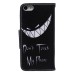 Fashion Colorful Drawing Printed Evil Smile Do Not Touch My Phone PU Leather Flip Wallet Stand Case With Card Slots For iPhone 5c