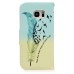 Fashion Colorful Drawing Printed Feather With Bat PU Leather Flip Wallet Stand Case With Card Slots for Samsung Galaxy S7 Edge G935