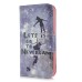 Fashion Colorful Drawing Printed Let Us Go To Neverland PU Leather Flip Wallet Stand Case With Card Slots For Samsung Galaxy S6 Edge