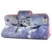 Fashion Colorful Drawing Printed Let Us Go To Neverland PU Leather Flip Wallet Stand Case With Card Slots For iPhone 5 / 5s