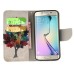 Fashion Colorful Drawing Printed Old Times Tree PU Leather Flip Wallet Stand Case With Card Slots For Samsung Galaxy S6 Edge