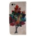 Fashion Colorful Drawing Printed Old Times Tree PU Leather Flip Wallet Stand Case With Card Slots For iPhone 5 / 5s