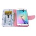 Fashion Colorful Drawing Printed Perfume PU Leather Flip Wallet Stand Case With Card Slots For Samsung Galaxy S6 Edge