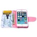 Fashion Colorful Drawing Printed Perfume PU Leather Flip Wallet Stand Case With Card Slots For iPhone 5 / 5s