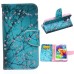 Fashion Colorful Drawing Printed Plum Blossom Tree PU Leather Flip Wallet Stand Case With Card Slots For Samsung Galaxy S5