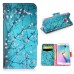 Fashion Colorful Drawing Printed Plum Blossom Tree PU Leather Flip Wallet Stand Case With Card Slots For Samsung Galaxy S6 Edge