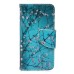 Fashion Colorful Drawing Printed Plum Blossom Tree PU Leather Flip Wallet Stand Case With Card Slots For iPhone 5 / 5s