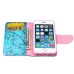 Fashion Colorful Drawing Printed Plum Blossom Tree PU Leather Flip Wallet Stand Case With Card Slots For iPhone 5 / 5s