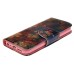 Fashion Colorful Drawing Printed Retro Flowers PU Leather Flip Wallet Stand Case With Card Slots For iPhone 5 / 5s