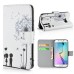 Fashion Colorful Drawing Printed Romantic Dandelion PU Leather Flip Wallet Stand Case With Card Slots For Samsung Galaxy S6 Edge