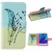 Fashion Colorful Drawing Printed Swallows Feather PU Leather Flip Wallet Stand Case With Card Slots For Samsung Galaxy Note 5