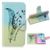 Fashion Colorful Drawing Printed Swallows Feather PU Leather Flip Wallet Stand Case With Card Slots For Samsung Galaxy S6 Edge