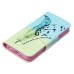 Fashion Colorful Drawing Printed Swallows Feather PU Leather Flip Wallet Stand Case With Card Slots For iPhone 5c