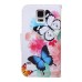 Fashion Colorful Drawing Printed White Blue Butterfly PU Leather Flip Wallet Stand Case With Card Slots For Samsung Galaxy S5 G900
