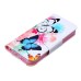 Fashion Colorful Drawing Printed White Blue Butterfly PU Leather Flip Wallet Stand Case With Card Slots For iPhone 5 / 5s