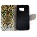 Fashion Colorful Drawing Printed Yellow Tiger PU Leather Flip Wallet Stand Case With Card Slots For Samsung Galaxy S6 Edge