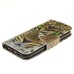 Fashion Colorful Drawing Printed Yellow Tiger PU Leather Flip Wallet Stand Case With Card Slots For iPhone 5 / 5s