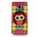 Fashion Colorful Glitter Print Pink Owl TPU Soft Back Case Cover For Samsung Galaxy Note 5