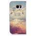 Fashion Colorful Up In The Air Here Comes The Sun Pattern PU Leather Flip Wallet Stand Case With Card Slots for Samsung Galaxy S7 Edge G935