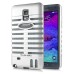Fashion Elvis Microphone Style Anti-skid TPU and PC Hybrid Case for Samsung Galaxy Note 4 - Silver