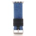 Fashion Jeans Cloth Skin Stainless Steel Buckle Wrist Band for Apple Watch 38 mm - Blue