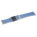 Fashion Jeans Cloth Skin Stainless Steel Buckle Wrist Band for Apple Watch 38 mm - Blue