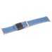 Fashion Jeans Cloth Skin Stainless Steel Buckle Wrist Band for Apple Watch 42 mm - Blue