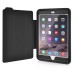 Fashion Leather And Silicone Folio Wake / Sleep Stand Case Cover With Touch Through Screen Protector For iPad Air 2(iPad 6) - Black