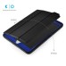 Fashion Leather And Silicone Folio Wake / Sleep Stand Case Cover With Touch Through Screen Protector For iPad Air 2(iPad 6) - Black And Blue