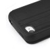 Fashion PU Leather with Stand Flip Case for iPhone 4/4s - Black