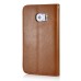 Fashion Pull-Up  PU Leather Flip Stand Card Slots Case For Samsung Galaxy S6 Edge - Brown