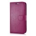 Fashion Pull-Up  PU Leather Flip Stand Card Slots Case For Samsung Galaxy S6 Edge - Magenta