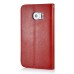 Fashion Pull-Up  PU Leather Flip Stand Card Slots Case For Samsung Galaxy S6 Edge - Red