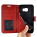 Fashion Pull-Up  PU Leather Flip Stand Card Slots Case For Samsung Galaxy S6 Edge - Red