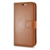 Fashion Pull-Up  PU Leather Flip Stand Card Slots Case For Samsung Galaxy S6 G920 - Brown