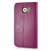 Fashion Pull-Up  PU Leather Flip Stand Card Slots Case For Samsung Galaxy S6 G920 - Magenta