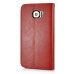 Fashion Pull-Up  PU Leather Flip Stand Card Slots Case For Samsung Galaxy S6 G920 - Red