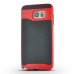 Fashion Stripe Impact Resistance Rugged Hybrid Plastic Frame And TPU Back Case Cover For Samsung Galaxy Note 5 - Red