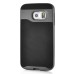 Fashion Stripe Impact Resistance Rugged Hybrid Plastic Frame And TPU Back Case Cover For Samsung Galaxy S6 Edge - Grey