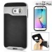 Fashion Stripe Impact Resistance Rugged Hybrid Plastic Frame And TPU Back Case Cover For Samsung Galaxy S6 Edge Plus - Silver