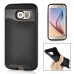 Fashion Stripe Impact Resistance Rugged Hybrid Plastic Frame And TPU Back Case Cover For Samsung Galaxy S6 G920 - Black