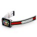 Fashion Stripes Genuine Leather Strap Wrist Band Replacement With Metal Adapter Clasp For Apple Watch / Sport / Edition 42 mm - White