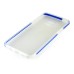 Fashion Transparent Clear Colored Frame TPU Back Case Cover For Samsung Galaxy Note 5 - Blue